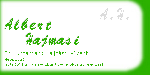 albert hajmasi business card